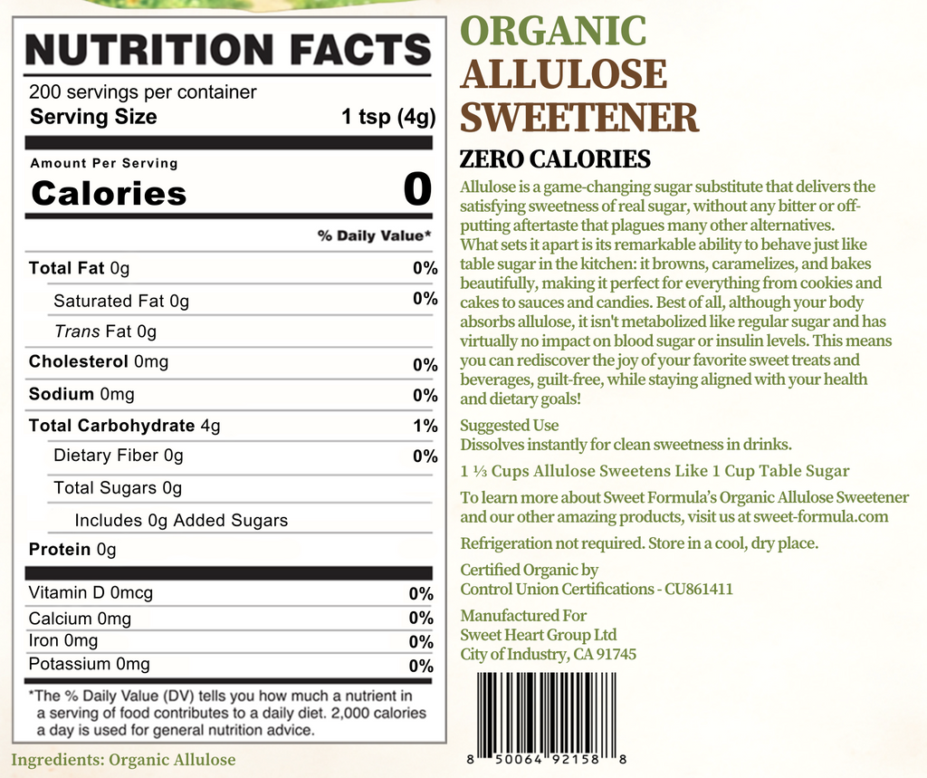 Allulose Sweetener