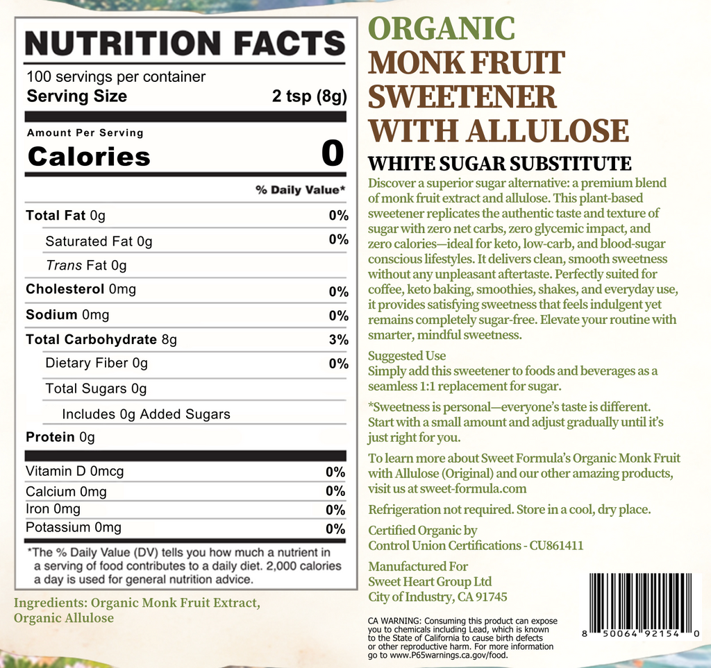Monk Fruit Sweetener with Allulose Original